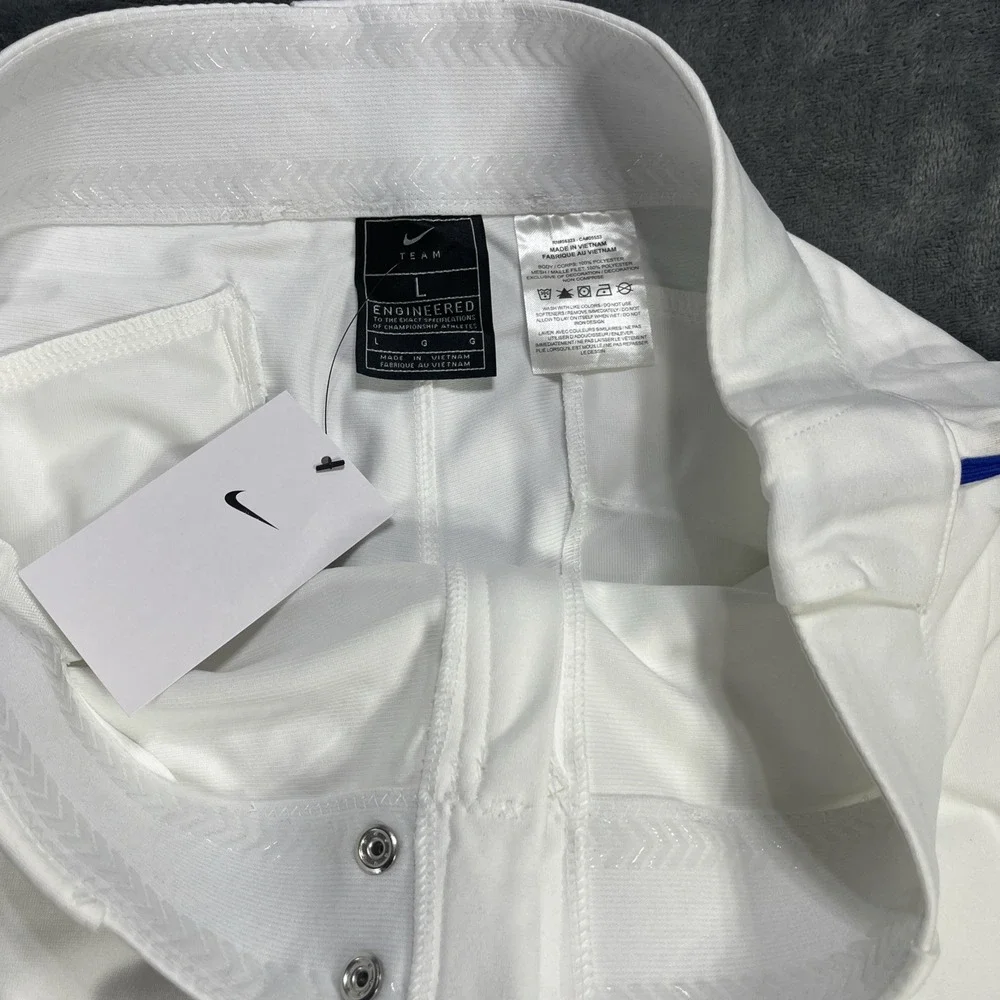 Nike Pants Mens Large White Blue Team Baseball‎ Piped Performance BQ5489-108